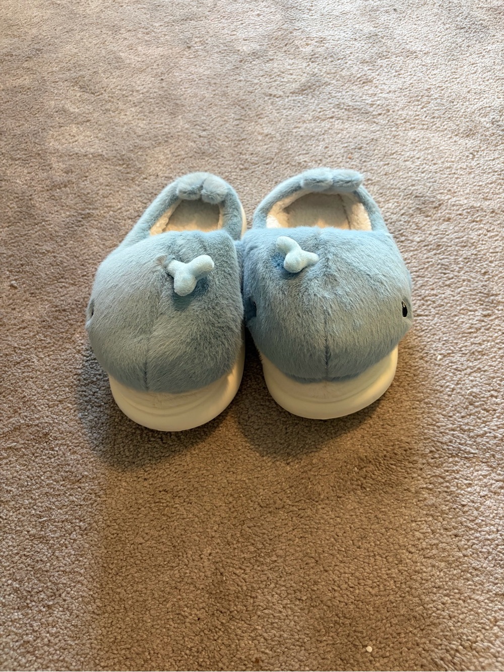 Plush Blue Women's Slip-On Slippers
